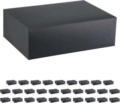Geschenkdozen met deksels - Verpakking dozen - Feestelijke presentatie - Recyclebaar papier - 30 x 16.5 cm - Matzwart