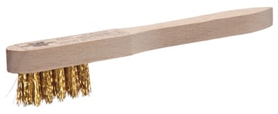 Wurth - Bougieborstel Met houten handgreep en borstelkop van gekrimpte messingdraden voor het reinigen van elektrodes en contacten van bougies - van gekrimpte messingdraden voor het reinigen van elektrodes en contacten van bougies x1 st Lengte 145 mm
