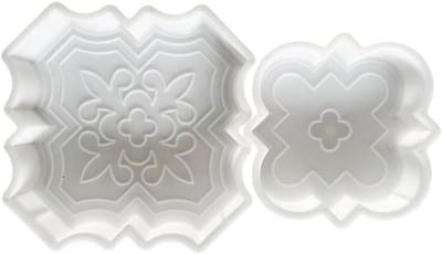 Betonmal Set - Tuinpad Mallen - Tuinpad Aanleggen - Herbruikbaar Plastic - 28x28 cm - Grijs