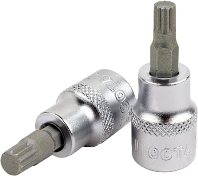 M8 Veelzahn Dopsleutel, 1/2 inch, Korte Uitvoering