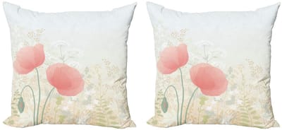 ABAKUHAUS Pastel Kussenhoes Set – 2x45x45 cm – Dubbelzijdig bedrukt – Multicolor