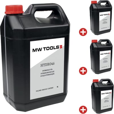 Pack van 4 x 5L Hydro 46 hydraulische olie. MW Tools PACK HYDRO 46 20L
