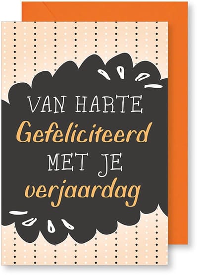 6 Wenskaarten met gekleurde envelop - MGPcards - Gefeliciteerd - 11,5 x 17 cm