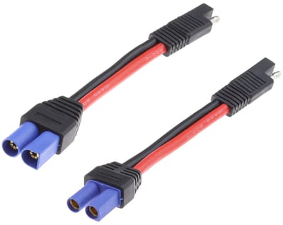 Dailygoody - 2x 10AWG Siliconen Draad - Plug Naar EC5 Connector - 15Cm Netsnoer - Zonnebatterij Opladen - Automotive Adapter Kabel - Geschikt voor...