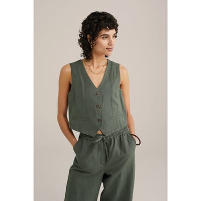 WE Fashion Waistcoat Dark Green Taglia: 38 | Gilet Outlet | Donna | Verde