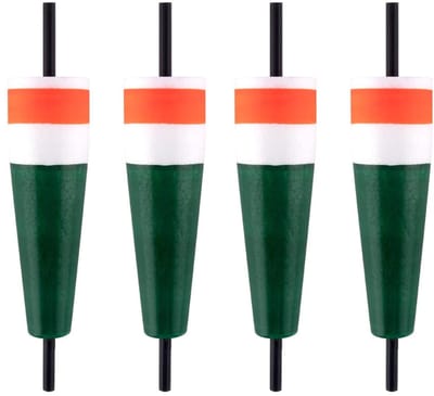 Dailygoods- Visdobber 4 Stuks - Verdikte Conische Drijvers - Slip Bobbers - Lichtgewicht EVA Schuim - Sterk Drijfvermogen - Voor Zeevissen - Vlotter