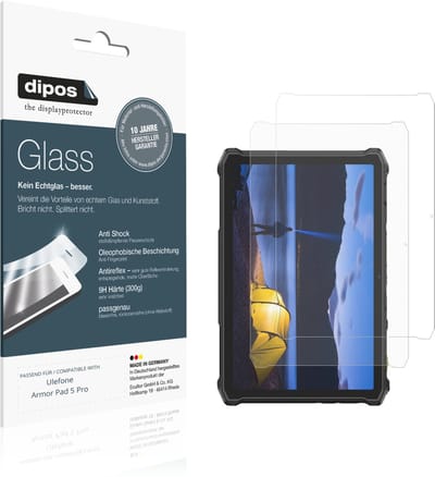 dipos – 2x Matte Pantserfolie geschikt voor Ulefone Armor Pad 5 Pro | 9H Screenprotector