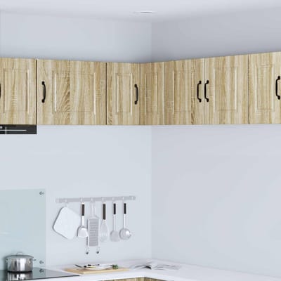 vidaXL - Wandhoekkast - PORTO - Sonoma - Eik - 57 - x - 57 - x - 40 - cm - Bewerkt - hout