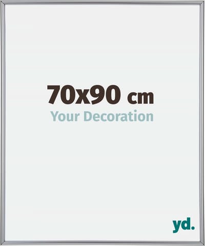 Your Decoration - Fotolijst 70x90 cm - Kunststof - Zilver Hoogglans - Annecy