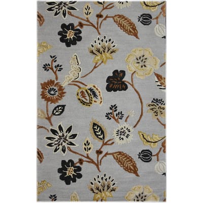 Vloerkleed Flowers handgemaakt wol | Bakero