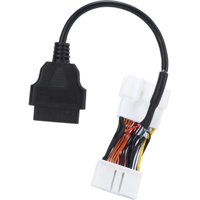 Adaptateur Connecteur de Conversion de Câble OBD2 Outil de Diagnostic de Voiture Portable en ABS Remplacement pour Tesla 12-24V black