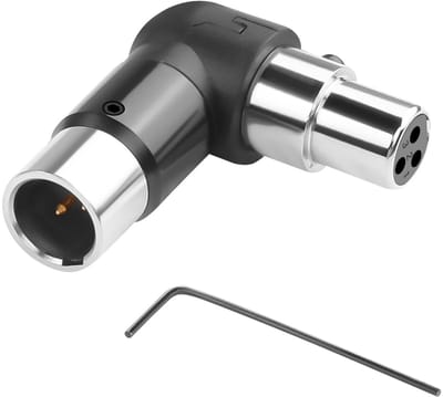Gold Plated 3-Pin Connector - Qianrenon 90° Mini XLR Microfoon Adapter