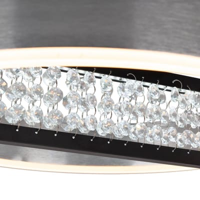 Näve LED hanglamp Yvaris, zilver, CCT, afstandsbediening