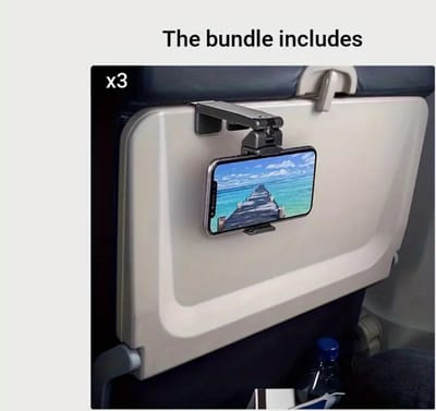 Livano Telefoonhouder Vliegtuig - Reizen - Bureau - Tafel - Trein - Auto - Koken - Multifunctioneel - Universeel - Zwart 3x