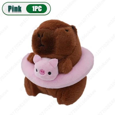 1-30 PCS Jouet en Peluche Capybara Porte-clés Saveur d'Été Dauphin d'Eau Dessin Animé Mignon Charms en Peluche Charms de Sac Décoration de Noël
