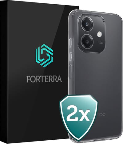 Hoesje 2 Stuks - Geschikt voor OPPO A40 - Sterk & Shockproof - Back Cover - Case Siliconen - Telefoon Hoes - Transparant