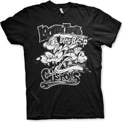 Looney Tunes Heren Tshirt -S- Customs Zwart