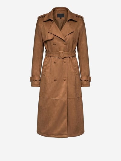 OMBRE Trenchcoat - Lange Mouw - Knopen - Effen Kameel L