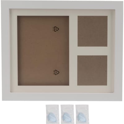 Huisdier Pootafdruk Fotolijst Puur Natuurlijk Grenenhout DIY Handafdruk Voetafdruk Herinneringsset voor Maken brown
