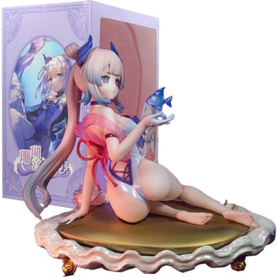Figurine Anime Jeu Genshin Impact Sangonomiya Kokomi Mignonne Modèle de Bureau Poupée Jouets Cadeaux Collection Décoration Ornements 16CM With box gray
