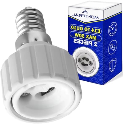 Lamp fitting adapter E14 naar GU10 - 2 stuks - max. 50W - ideaal voor eenvoudige vervangingen - ShopVlot