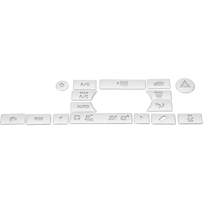 Airconditioning Knop Sierlijst Aluminiumlegering Schakelaar Stickers Geschikt voor Land Rover Discovery Sport 2016-2019 white