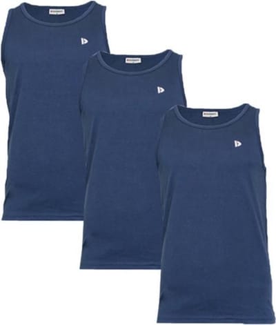 3-Pack Donnay - Muscle shirt (James) - Tanktop - Heren - Navy (010) - maat S