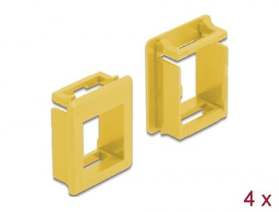 Delock Keystone Holder for cases 4 pieces yellow