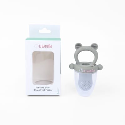 Il Bambini - Fruit feeder - Baby fruit speen - Speen met smaak - Fruitzuiger - Fruitspeen - Fruit Fopspeen - Fruitspeen Baby - Beer donkergroen