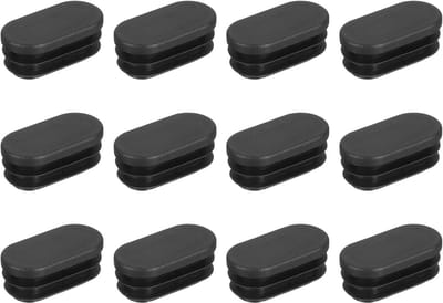 Kunststof stoppen - Eindkappen buizen - Meubels beschermen - Kraswerend geluiddempend - 12 stuks - Zwart