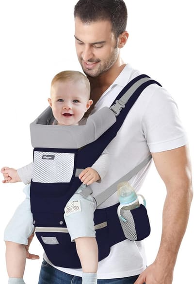 Ergonomische Baby Draagzak met Heupzitje - Voor Pasgeboren tot Peuter (0-36 Mnd)
