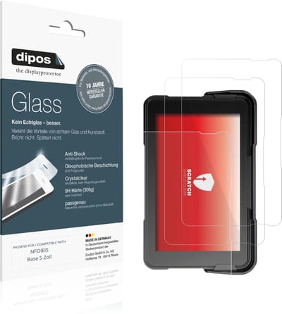 dipos – 2x Pantserfolie geschikt voor NFOIEIS Base 5 Zoll | 9H Screenprotector
