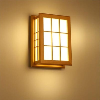 Massief houten wandlamp - slaapkamer/hotel nachtlampje - wandlamp A+