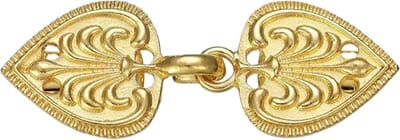Fako Bijoux® - Vestsluiting Classic - Clip Met Haakje - Vestclip - Vestklem - Hart - Goudkleurig