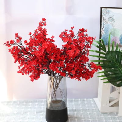 6 Stuks Kunstbloemen Nep Baby's Ademboeket Zijde Gipskruid Met Real Touch Gevoel voor Thuisdecoratie en Bruiloften