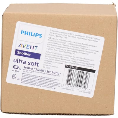 Philips Avent Ultra Soft Nighttime – 6 tot 18 maanden - Glow-in-the-dark fopspeen - 4pack -SCF094/10