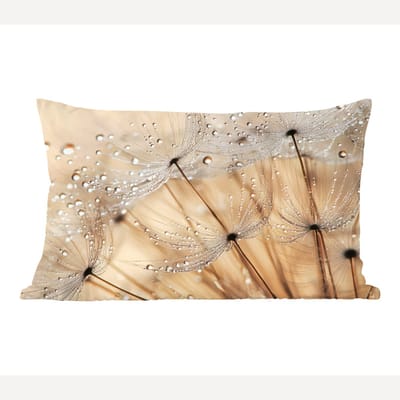 Sierkussens - Kussentjes Woonkamer - 50x30 cm - Paardenbloem - Abstract - Natuur - Beige