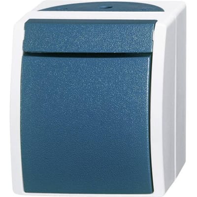 Busch-Jaeger 2601/6 W-53 Ocean (opbouw) Wisselschakelaar spatwaterdicht Blauw, Groen