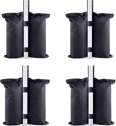 Ballastzakken 4 stuks - 48 x 35 - Draaggewicht 15 kg - Partytentonderdelen - Zandzakken voor verzwaren - Gewichtzakken - Verzwaringszakken - Ongevuld