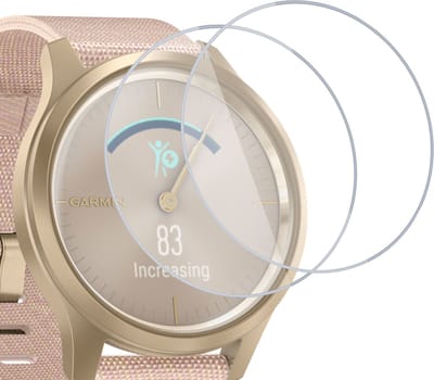 2x Geschikt voor Garmin Vivomove Style Screenprotector - Beschermglas Folie Geschikt voor Garmin Vivomove Style