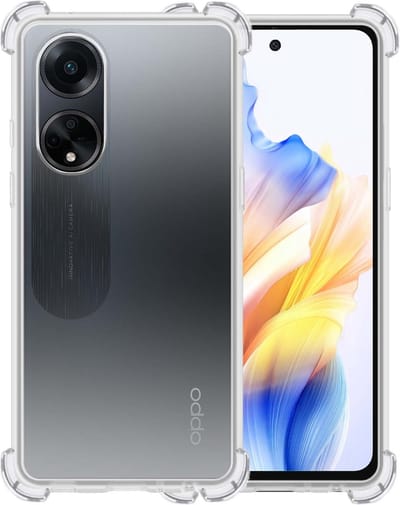 Hoesje - Geschikt voor OPPO A98 - Sterk & Shockproof - Siliconen Shock Case - Hoes Cover - Telefoonhoes - Transparant