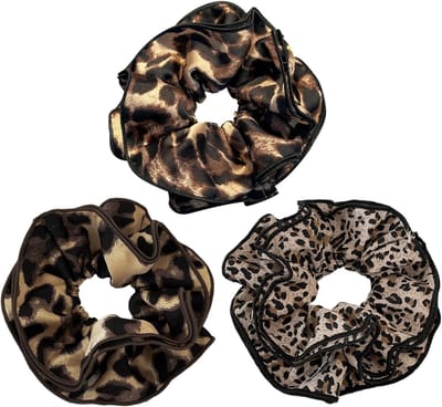 Grote darmhaarring met luipaardpatroon, retro en modieus, stretchband voor hoge paardenstaart, elegante haaraccessoires voor vrouwen, perfecte paardenstaartdecoratie.