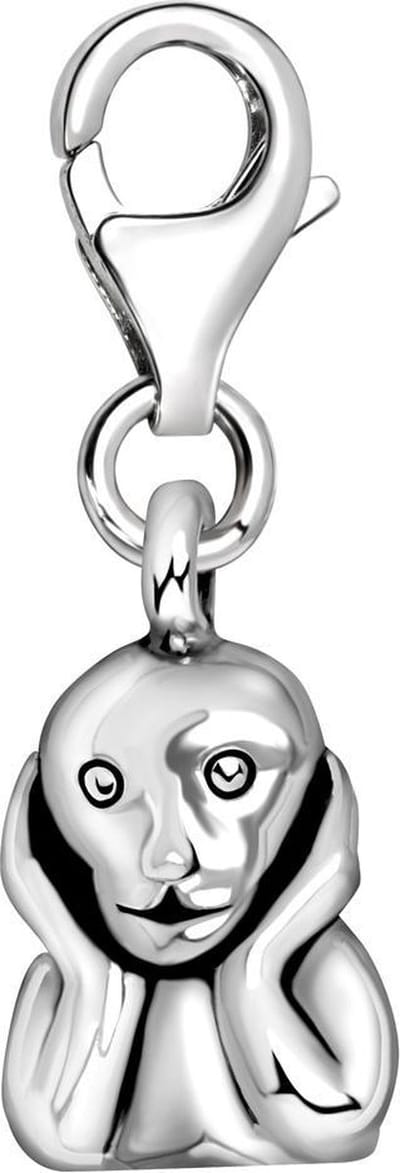 Quiges – Charm – Hanger - 3D Zintuig Horen - Verzilverd - karabijnslot - geschikt - voor - Bedelarmband - QHC099