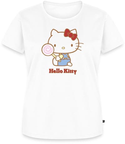 Hello Kitty Met Een Lollipop Premium T Shirt Dames