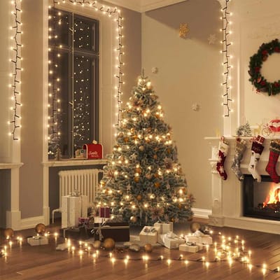 vidaXL - Lichtslinger - compact - met - 1000 - LED's - warmwit - 25 - m - PVC