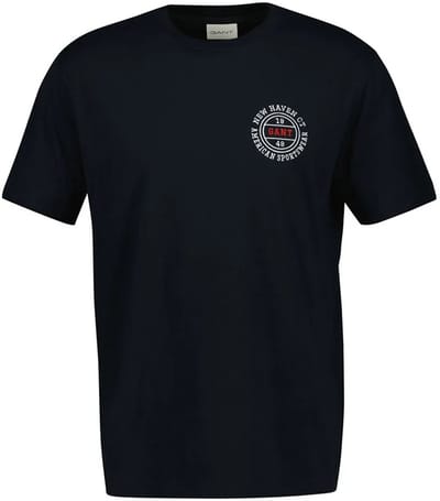 Gant 2003402 T-shirt Met Korte Mouwen Zwart M Man