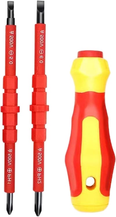 Schroevendraaierset - Precisie gereedschap - Elektronica reparatie - Geïsoleerde magnetische tip - 19.5 cm - Multicolor