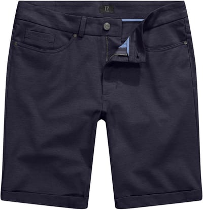 JP 1880 - Heren - Jersey-bermuda FLEXNAMIC® 5-pocket - Navy blauw - Maat 56