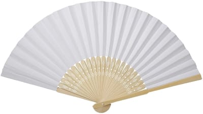 Dailygoody - Witte Lege Papierventilatoren - Draagbare Ventilator - Lichtgewicht en Compact - Wit - Geschikt voor Feesten en Vakanties - Ideaal voor T