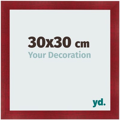 Your Decoration - Fotolijst 30x30 cm - MDF - Wijnrood Geveegd - Pisa